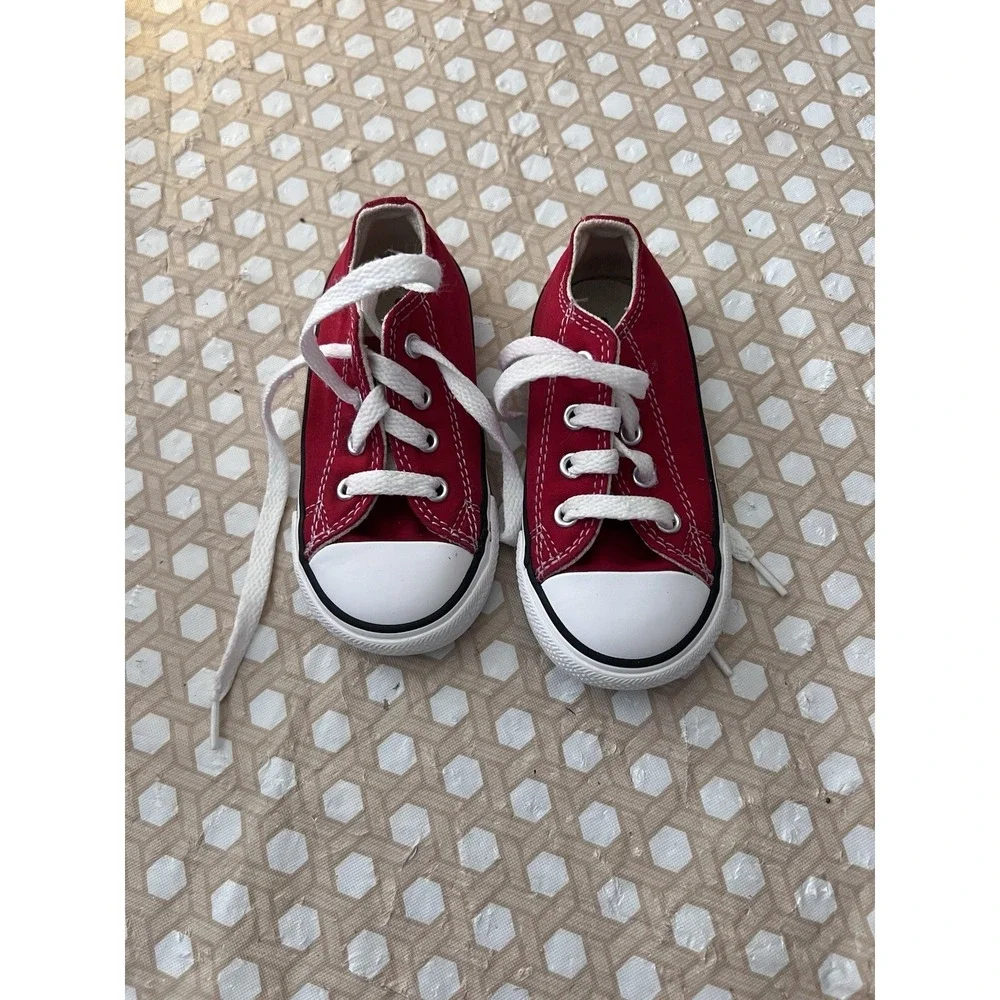 Converse Chuck Taylor Red All Star Toddler Shoes 7J236 US Size 6